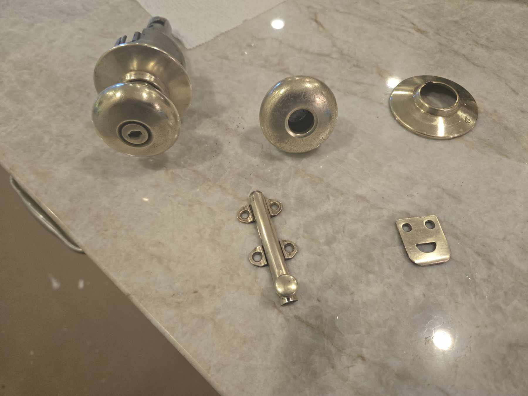 Brass Doorknob Set Restored to Life image
